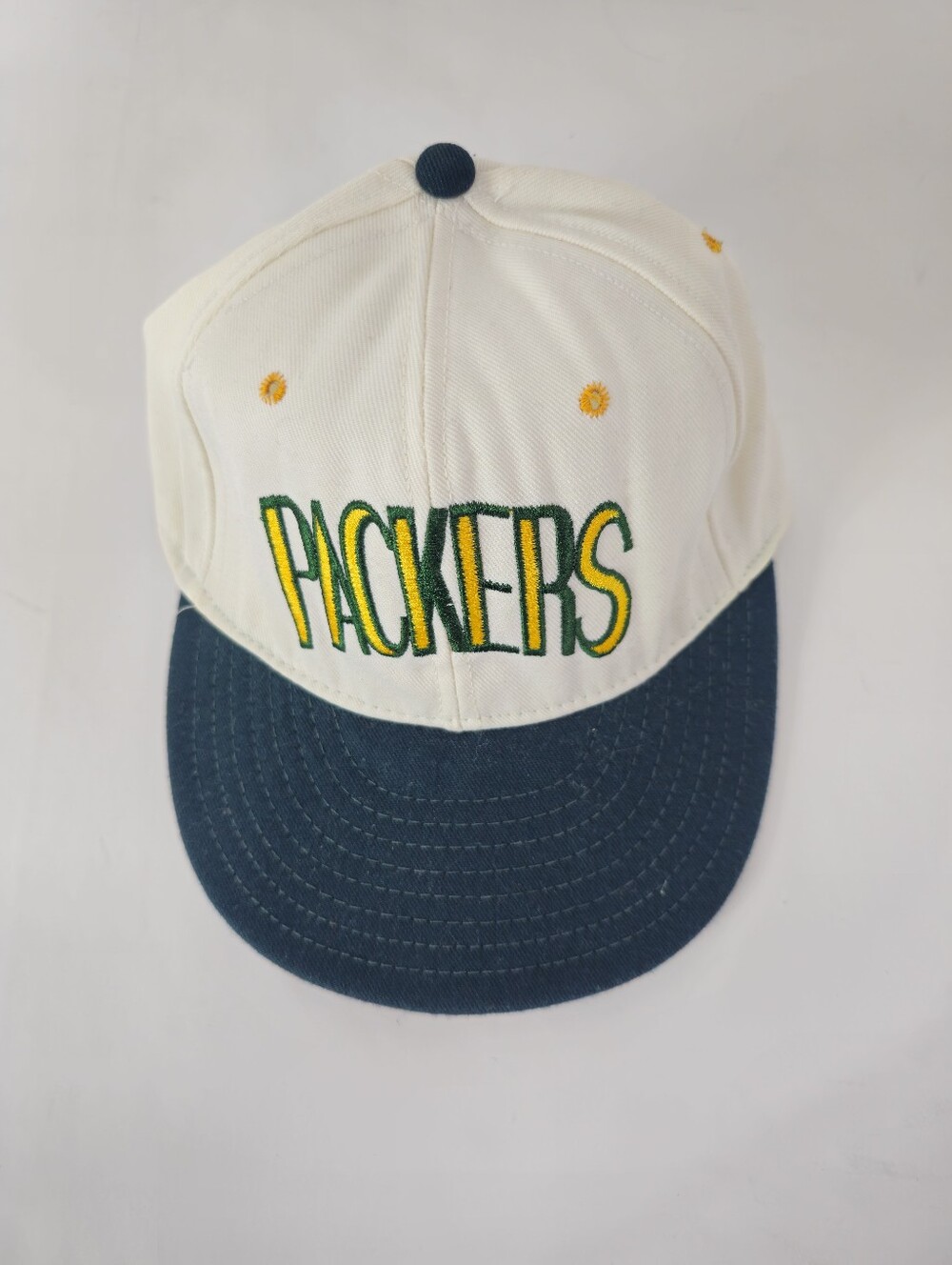 VTG 90s Green Bay Packers Hat 7 3/2 By Double Logo/Team NFL